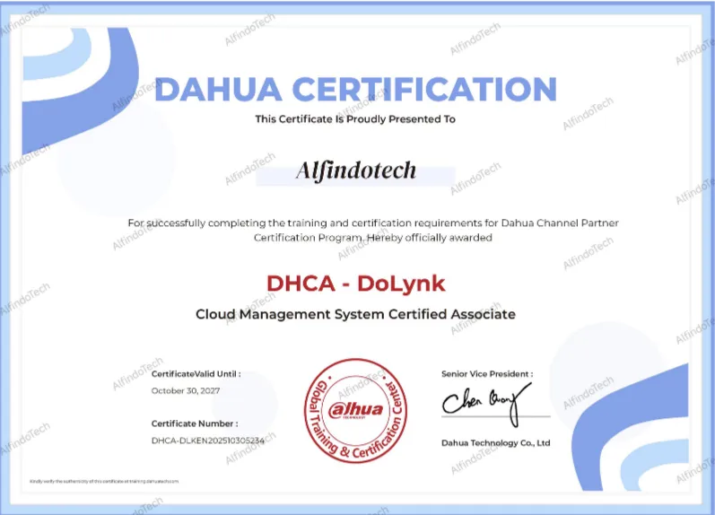 Sertifikat Dahua